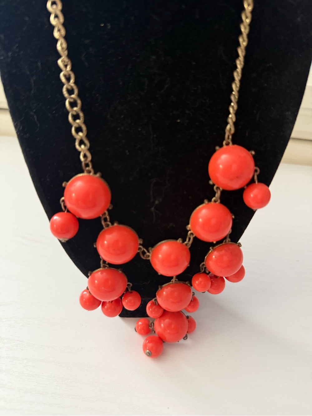 Orange Bubble Statement Necklace - Women Jewelry